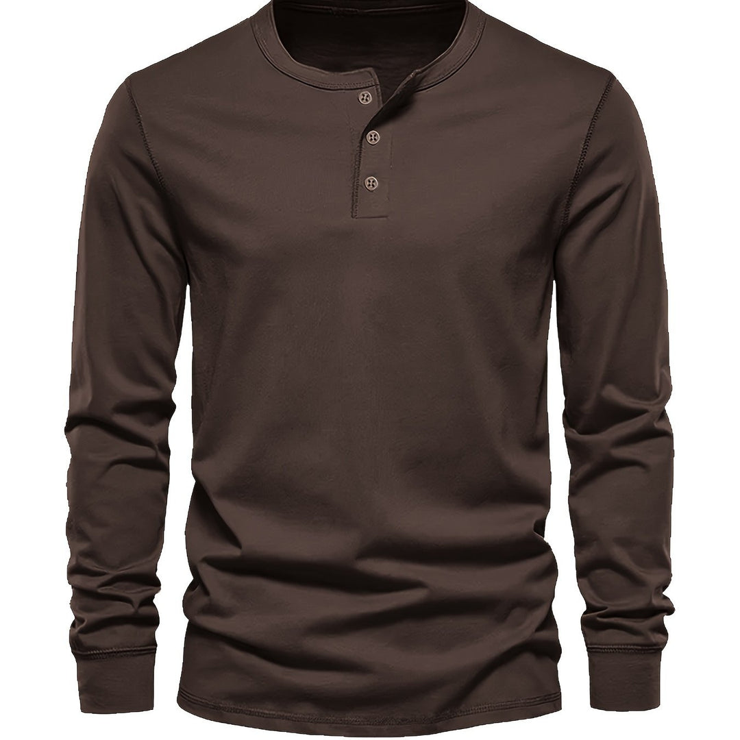 Dieder | Effen shirt met knopen
