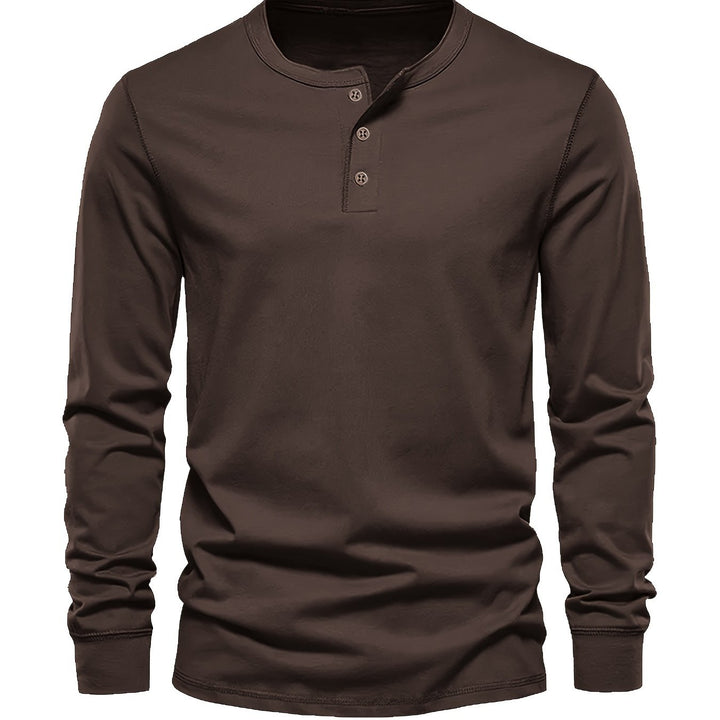 Dieder | Effen shirt met knopen