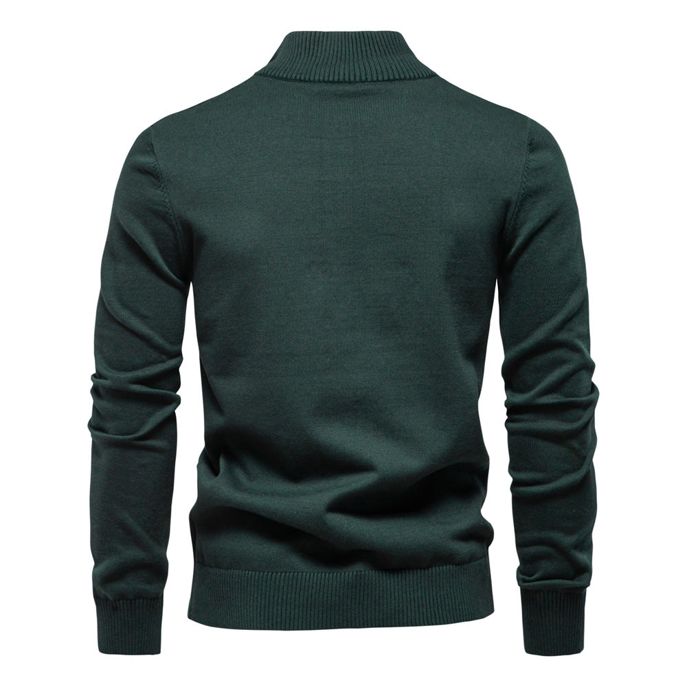 Marcus - Striped Quarter-Zip Sweater