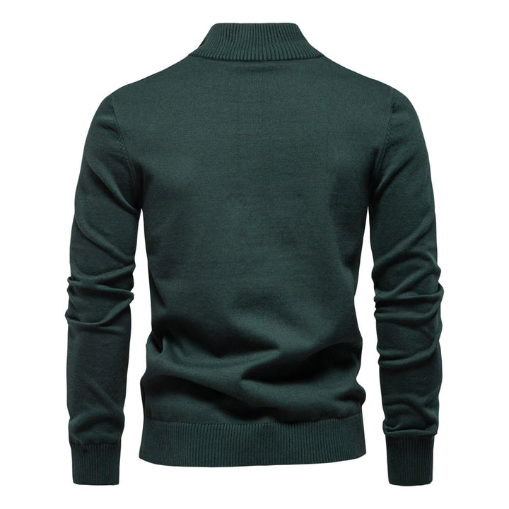 Marcus - Striped Quarter-Zip Sweater
