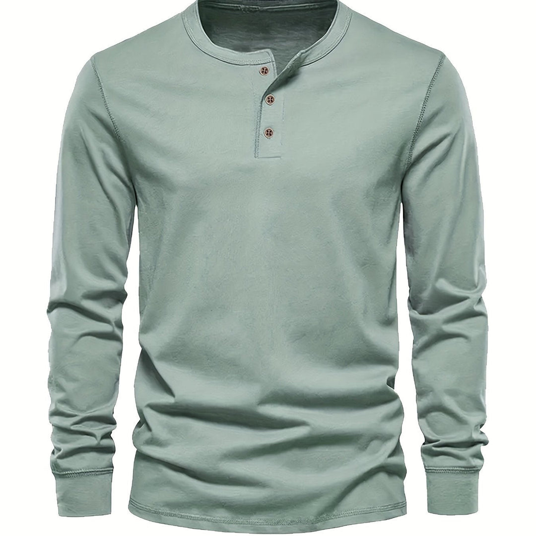 Dieder | Effen shirt met knopen