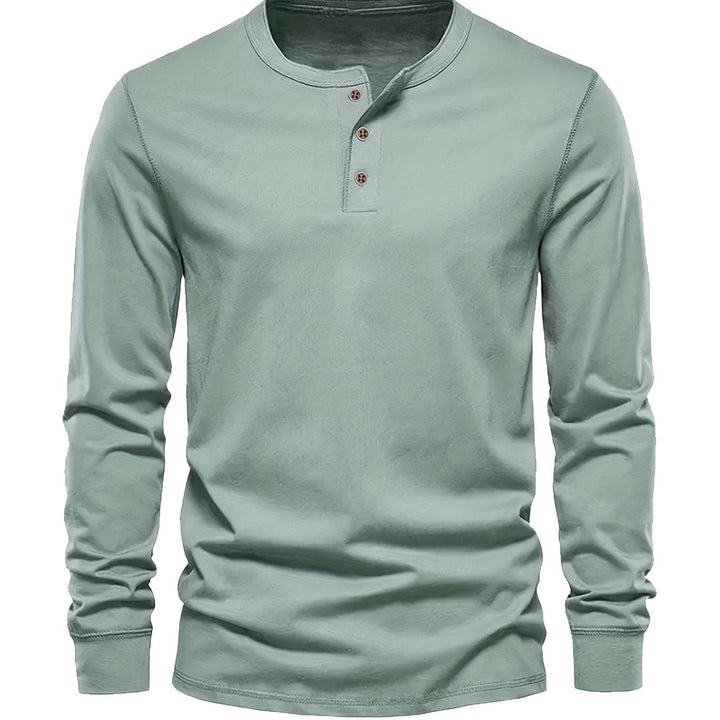 Dieder | Effen shirt met knopen