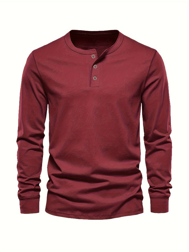 Dieder | Effen shirt met knopen