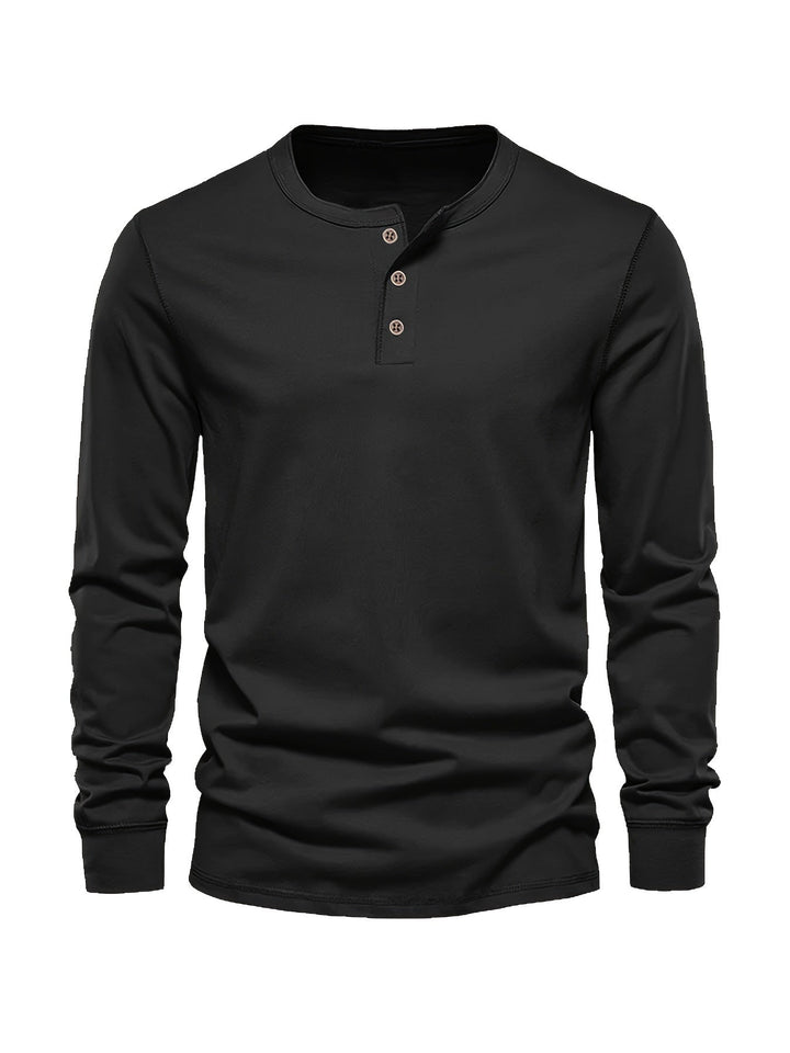 Dieder | Effen shirt met knopen
