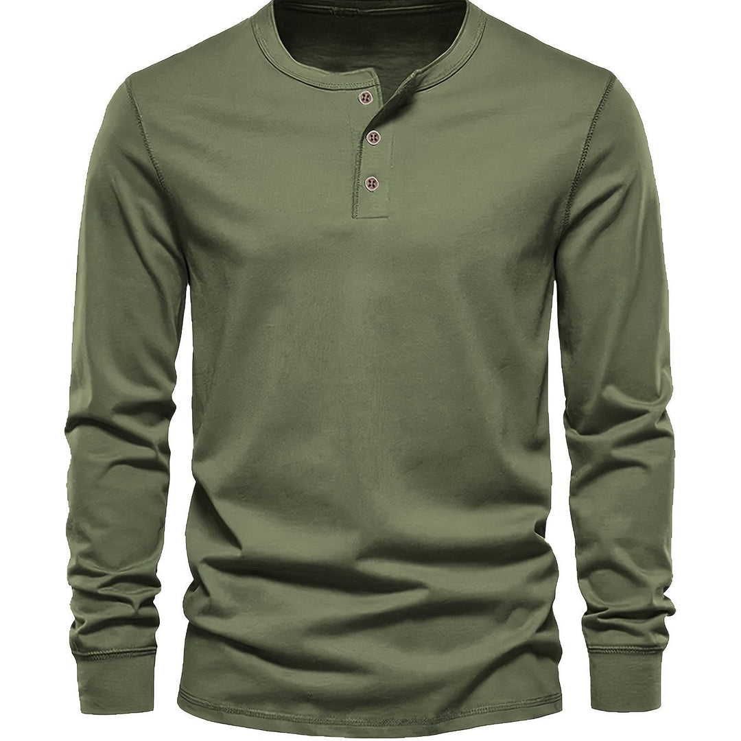 Dieder | Effen shirt met knopen