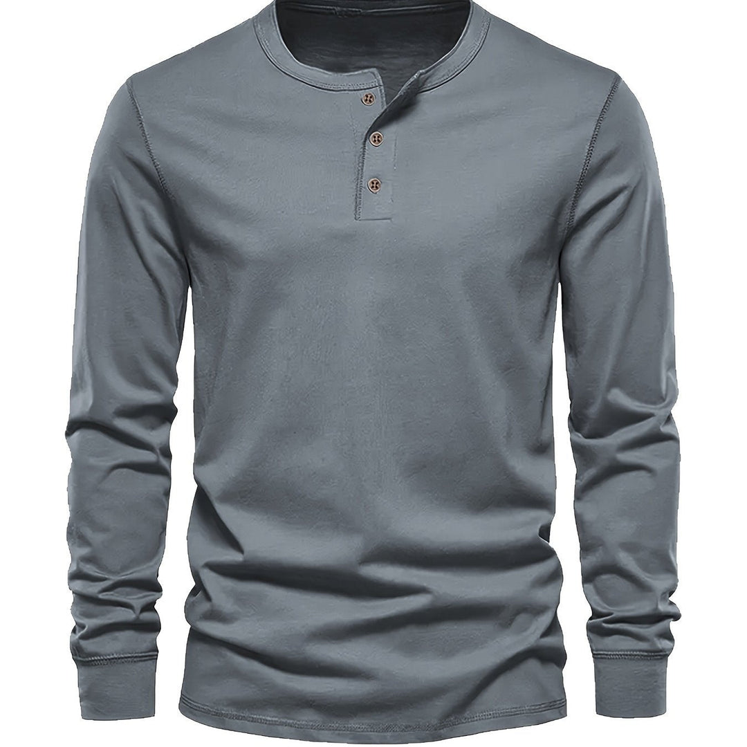 Dieder | Effen shirt met knopen