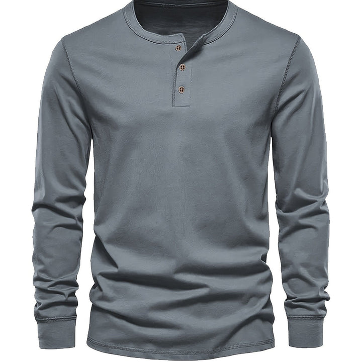Dieder | Effen shirt met knopen