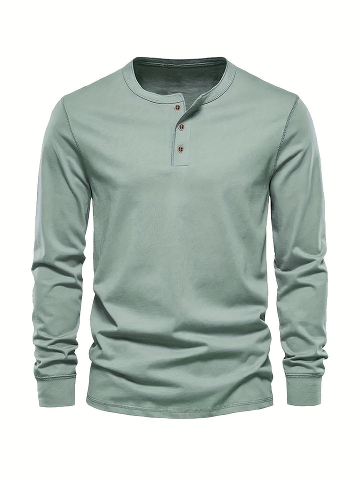 Dieder | Effen shirt met knopen
