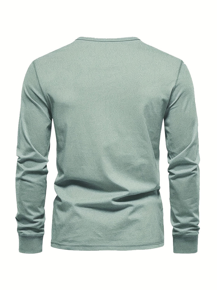 Dieder | Effen shirt met knopen