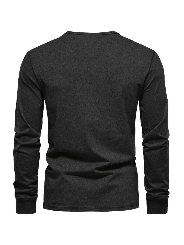 Dieder | Effen shirt met knopen
