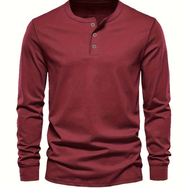 Dieder | Effen shirt met knopen